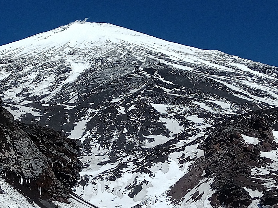 Kluchevskoy from 3300m, Mount Kamen