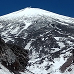 Kluchevskoy from 3300m, Mount Kamen