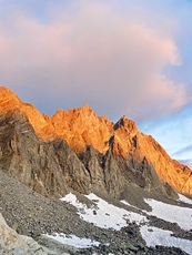 Sunset over the palisades, Thunderbolt Peak photo