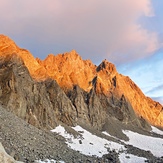 Sunset over the palisades, Thunderbolt Peak