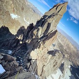 Holly cruising her way up, Thunderbolt Peak