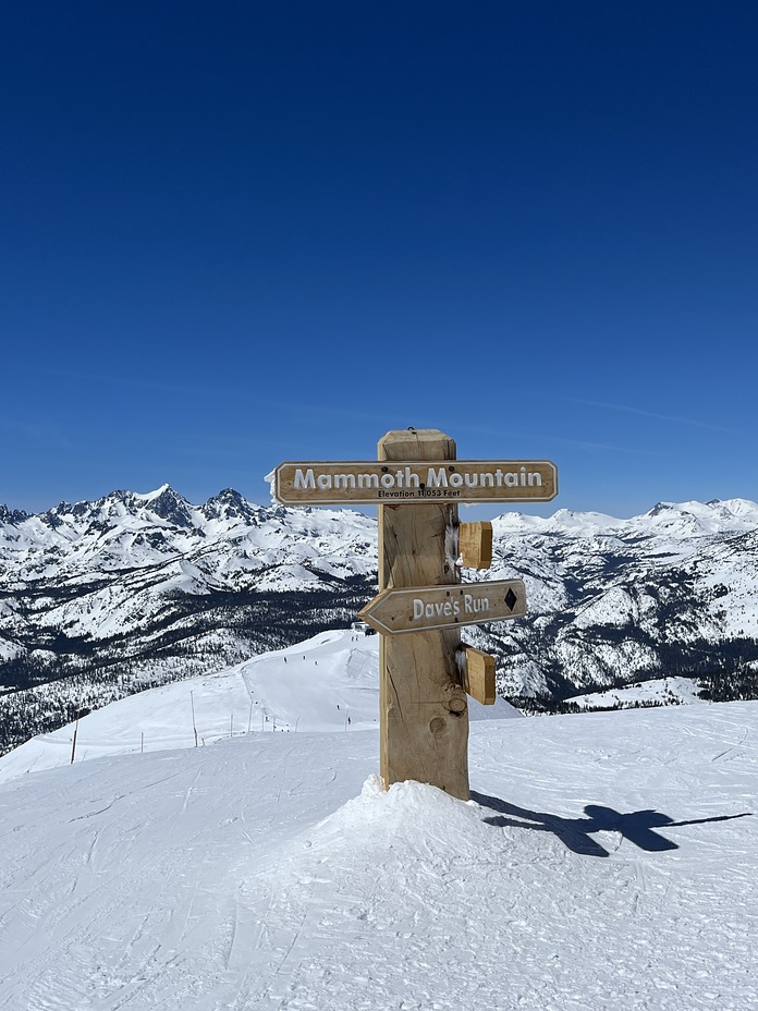 Iconic Summit Sign, Mammoth Mountain