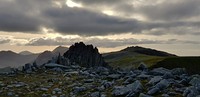 Castell y Gwynt shows it's true character. photo