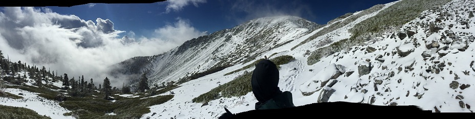 Snow dusting up top!, Mount Baldy (San Gabriel Range)