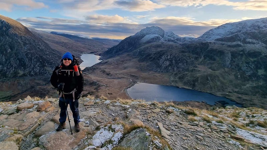 Heading up y garn in -4, Y Garn (Glyderau)