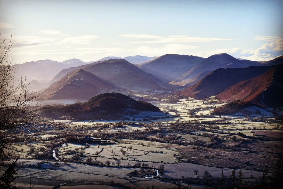 View from Dodd toward Keswick, Dodd (Lake District)