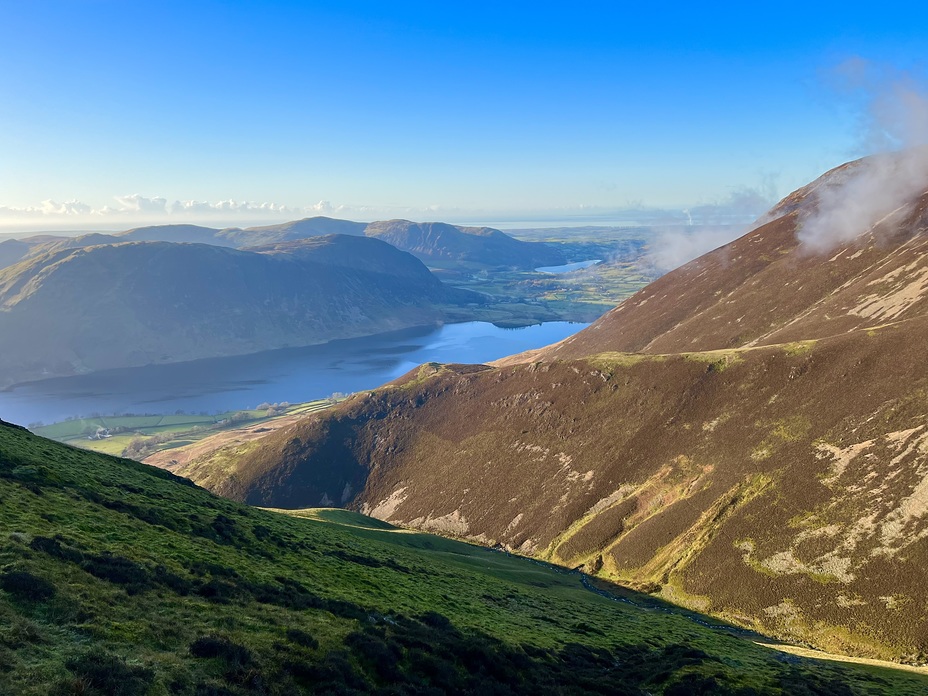 View from Whiteless Pike towards Crummock Water