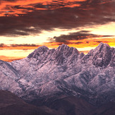 2019 4 Peaks Snow Sunrise, Four Peaks