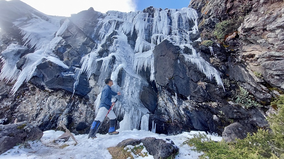 Ice waterfall, Cofre De Perote