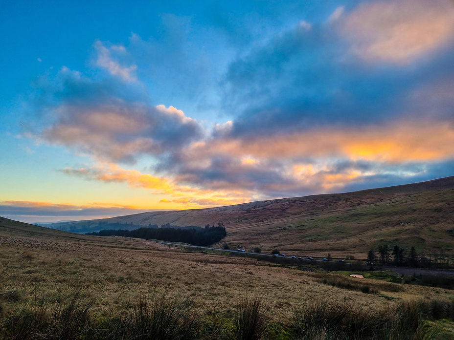 Sunset Orange Skies, Pen Y Fan