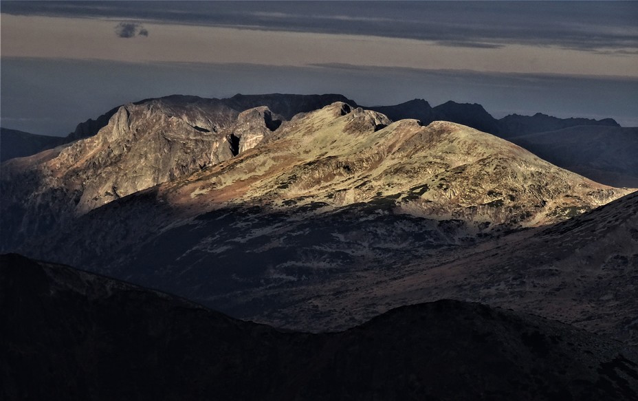 with the first rays of sunrise, Musala