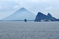 Kaimondake is like a gate to sea ​​gate, Kaimondake volcano photo