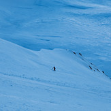 Up Leuthold couloir, Hood Mountain