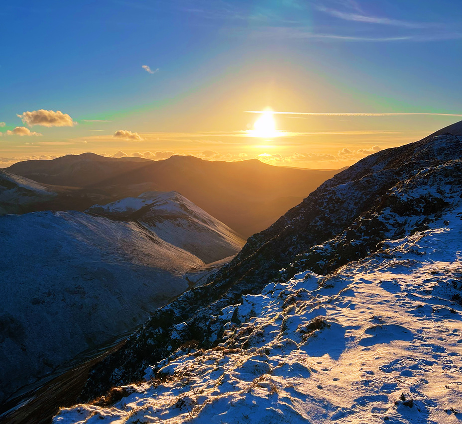 Sunset from Causey Pike