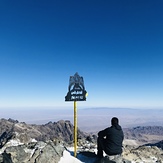 Looking at Damavand mount from the summit, Karkas