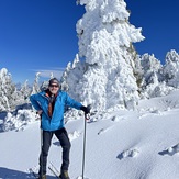 XC skiing at the saddle, Mount Saint Helena