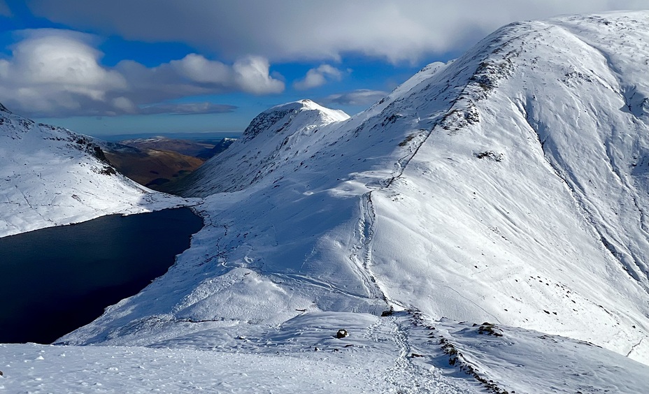 View from Seat Sandal towards Fairfield and St Sunday Crag