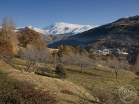 Mulhacen from the south valley in fall photo