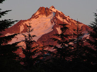 Evening Alpinglow, Mount Jefferson (Oregon) photo