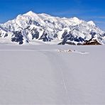 Mount Logan in back with Icefield Discovery camp