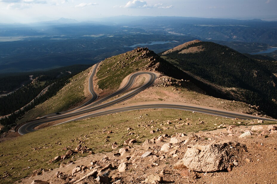 Hairpin Turns on the Upper Slopes of Pikes Peak