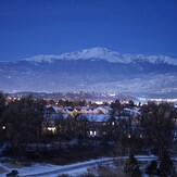 Pikes Peak Over Colorado Springs by Night