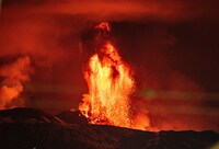 Eruption of Mount Etna Lighting the Night Sky, Monte Etna photo
