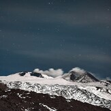 Mount Etna Under a Star-Filled Sky, Monte Etna