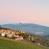 Mount Etna Viewed from Gagliano Castelferrato at Sunset, Monte Etna