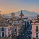Mount Etna Behind the Cityscape of Catania, Sicily
