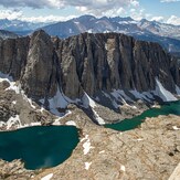 Aerial View of Mount Whitney’s East Face and Alpine Lakes