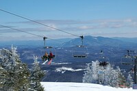 Chairlift Overlooking the Green Mountains from Ludlow Mountain photo