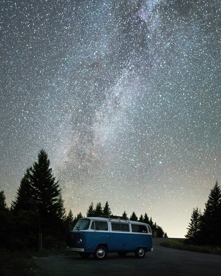 Night Sky and Milky Way from Spruce Knob Summit Area