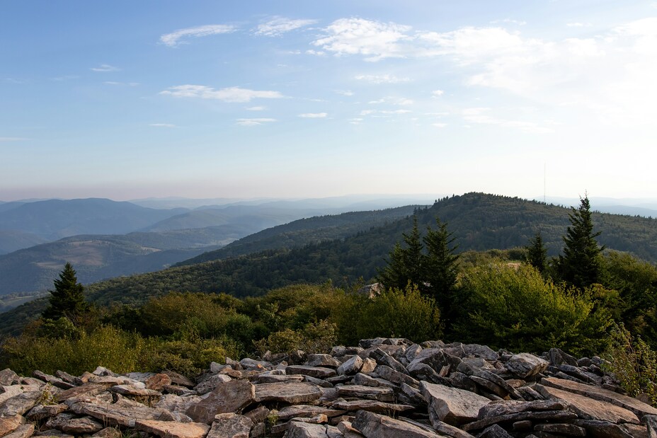 Scenic View from Spruce Knob, Highest Point in West Virginia