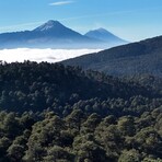 Izta & Popo view from Tlaloc, Mount Tlaloc