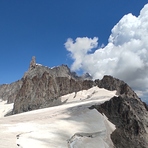 Lodowiec niedaleko Mont Blanc, Mont Blanc de Courmayeur