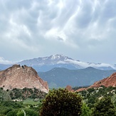 Pikes Peak From Garden Of The Gods Park