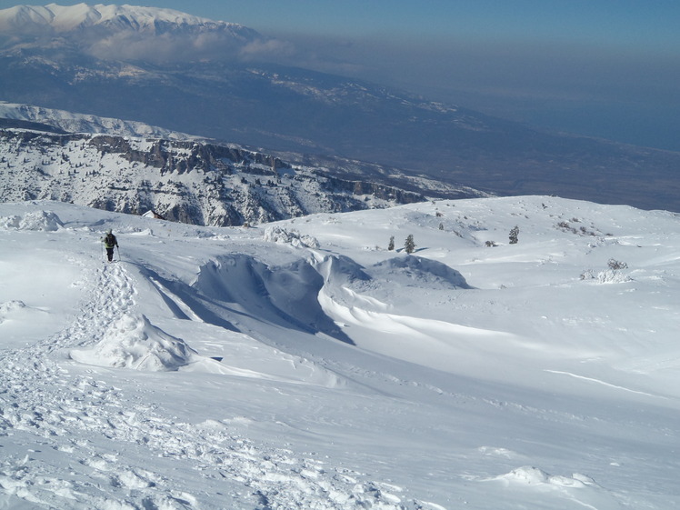 View from mountain Ossa, Mount Olympus