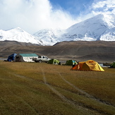 Camping on the north side of Muztagh Ata