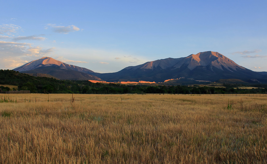 Evening at Spanish Peaks, West Spanish Peak
