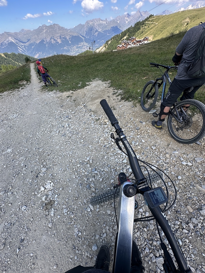View down to La Plagne Bike Park