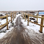 Sixtapod in the snow, BikePark Wales