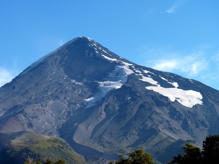 cara norte del  volcán lanín.  ruta normal, Volcan Lanin