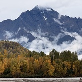 Pioneer Peak viewed from Matanuska River Bed