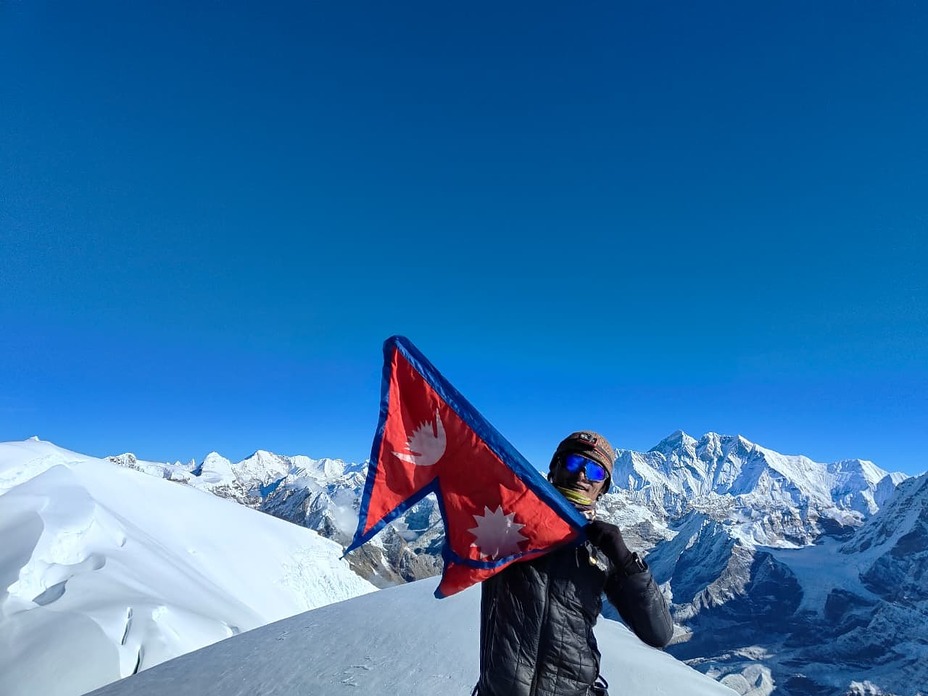 Mera peak top 6474 mt/ very good weather and beautiful view