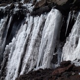 llegando a la cima del lanín catarata congelada, Volcan Lanin