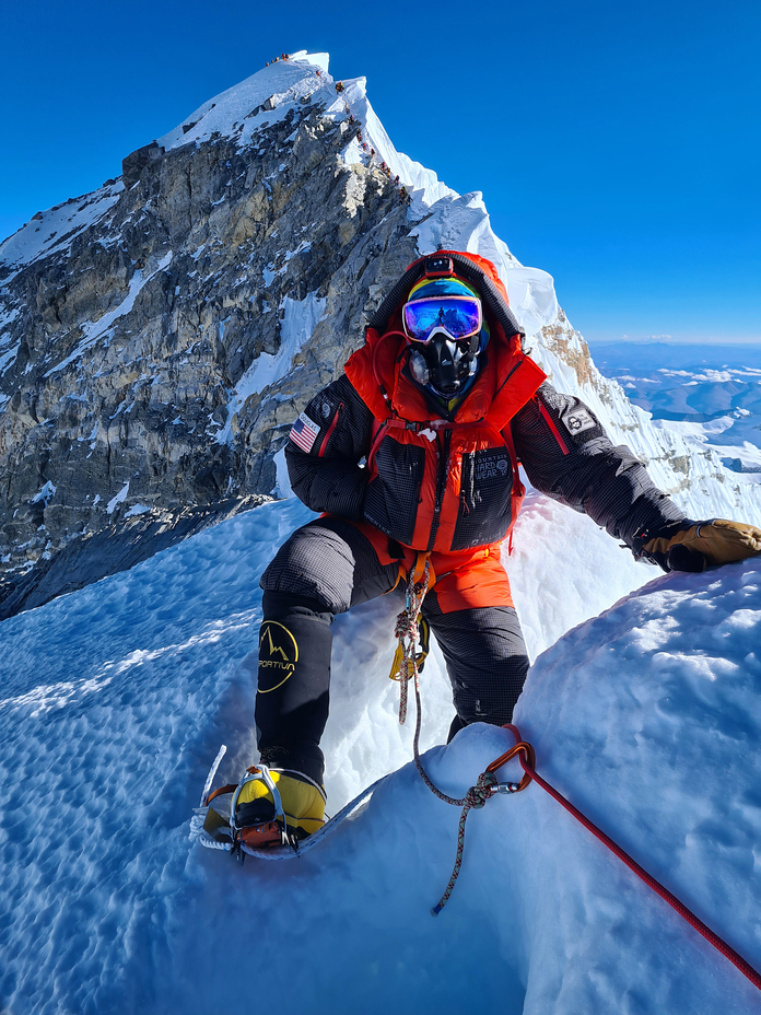 Hillary Step in the back, Mount Everest