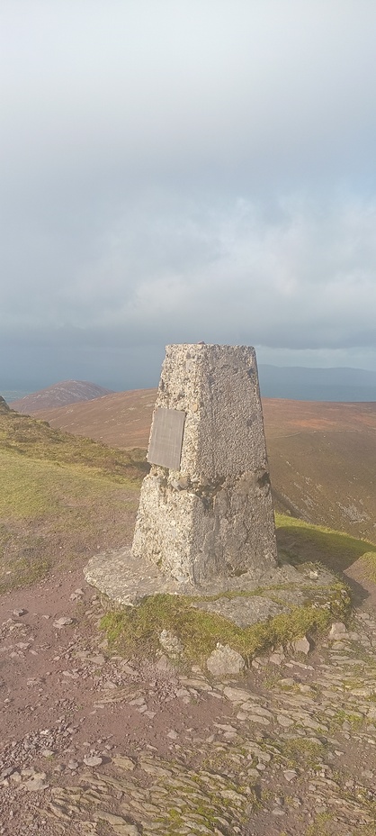 Knockmealdown trig point 794 metres.