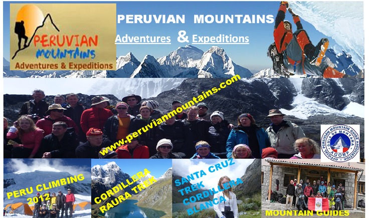 Trekking climbing peruvian mountains