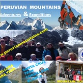 Trekking climbing peruvian mountains